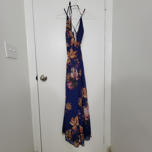 ASOS Petite Pleated Strappy Floral Maxi Wrap Dress - Picture 6 of 10